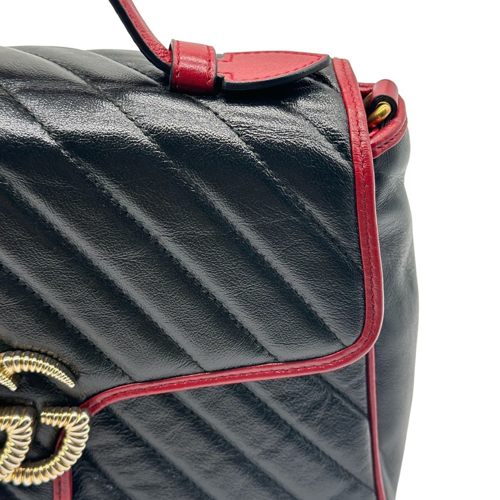 Gucci Quilted Leather Marmont Torchon Top Handle Crossbody Bag - Picture 4 of 13